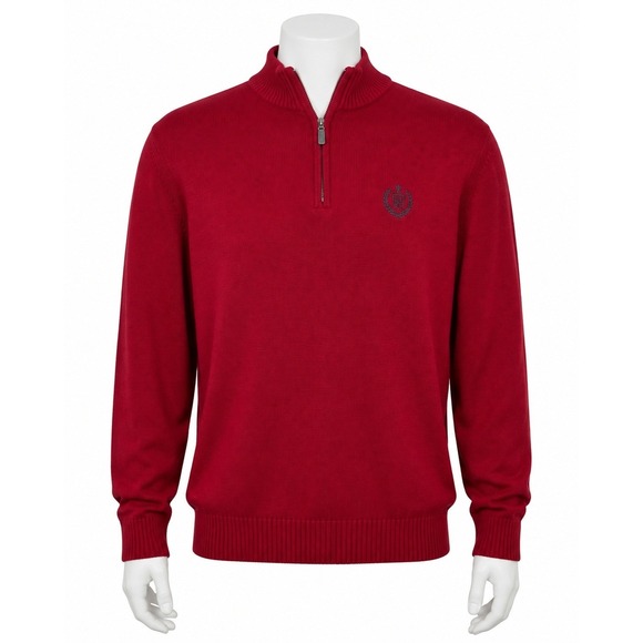 Chaps Other - Chaps Men's Size XXL  1/4 Zip Pullover Knit Sweater Christmas Red